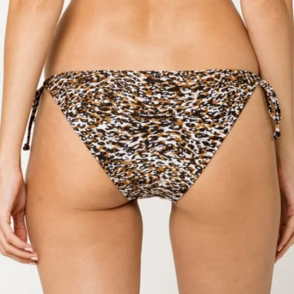 NEW Volcom Ran Wyld Leopard Animal Print 3 Pc. Bikini Set Sz. S